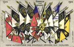 VINTAGE POSTCARD Militaria Flags Paris Museum of the Invalids