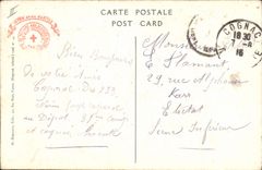 VINTAGE POSTCARD Militaria Flag of the 94eme regiment of Landwehr