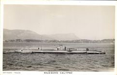 VINTAGE POSTCARD Boat Underwater Submarine Calypso