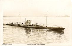 CPA Bateau Sous marin Sous-marin Carissan