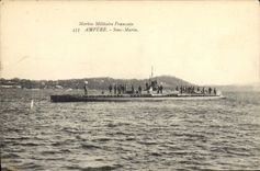 VINTAGE POSTCARD Boat Underwater Submarine Amp