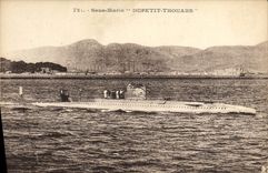 VINTAGE POSTCARD Boat Underwater Submarine Dupetit Thouars