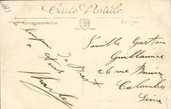 CPA Bateau Sous marin Sous-marin Archimede et le fond de l'arsenal