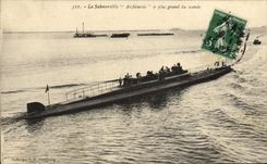 CPA Bateau Sous marin Sous-marin Archimede 