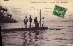 VINTAGE POSTCARD Boat Underwater Submarine Gustave Zeal