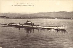 CPA Bateau Sous marin Sous-marin Leon Mignot 