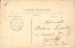 VINTAGE POSTCARD Chambéry Places theater Cart (nice shot)