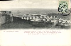CPA St Germain en Laye Panorama pris de la terrasse le viaduc du chemin de fer