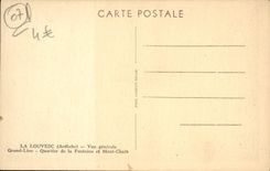 CPA La Louvesc Vue Generale Grand Lieu Quartier de fontaine et Mont Chaix