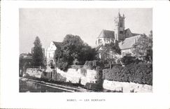 VINTAGE POSTCARD Moret Walls