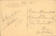 POSTAL Versalles de la VENDIMIA el parque el lavabo de Neptuno