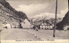 Recuerdo de las aduanas de la POSTAL de la VENDIMIA de la frontera italiana libre