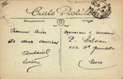 CPA Douanes Menton Frontiere franco italienne La douane francaise