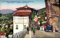 Italo de Grimaldi Ventimiglia Frontiera de las aduanas de la POSTAL de la VENDIMIA francese
