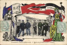 CPA Douanes Frontiere franco allemande 