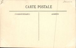 VINTAGE POSTCARD Customs Menton Italian Border red rocks