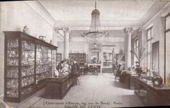 CPA L'orfevrerie d'Ercuis Rue de Bondy Paris Salon de vente 