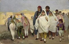 VINTAGE POSTCARD Jewish Judaica Judaïca Walk