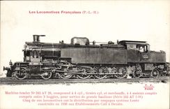VINTAGE POSTCARD Train Engine Machine 242 AT 29