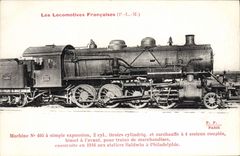 CPA Train Locomotive Machine 495 a simple expansion