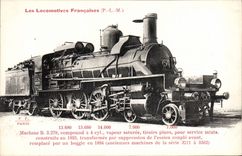VINTAGE POSTCARD Train Engine Machine B 3.279