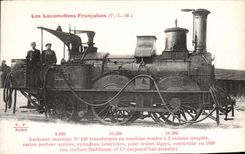 VINTAGE POSTCARD Train Engine Old machine 520