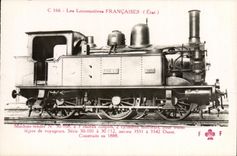 VINTAGE POSTCARD Train Engine Machine tender 30.108