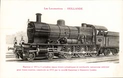 VINTAGE POSTCARD Train Engine Netherlands Machine 693