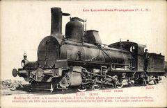 CPA Train Locomotive Machine 4 017
