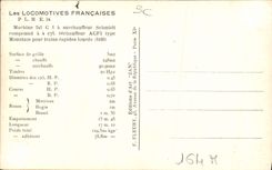 VINTAGE POSTCARD Train Engine PLM E54