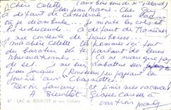 MODERN CARD Sailing Boat Lake of Le Bourget and its sailing ships