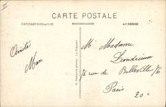 VINTAGE POSTCARD Sailing Boat Seas les Bains Boat of walk to broad of the seas