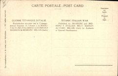 VINTAGE POSTCARD Militaria the Italian flag on alc ime of Assembles Santo