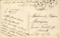 CPA Militaria Le drapeau hisse devant le ministere de la guerre a Ste ADresse 