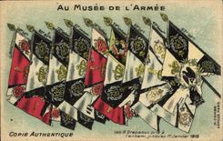 CPA Militaria Musee de l'armee Drapeaux 