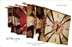 VINTAGE POSTCARD Militaria Drapeaux taken with the enemy expose to the Paris Invalids