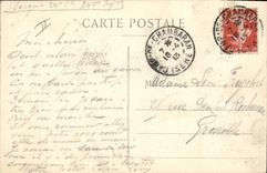 VINTAGE POSTCARD Militaria Camp of Chambaran Presentation of the flag on arrival of a regiment