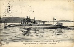 CPA Bateau Sous marin Sous-marin Cigogne 