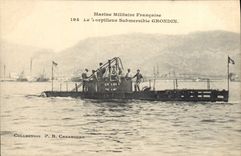 CPA Bateau Sous marin Sous-marin Torpilleur submersible Grondin