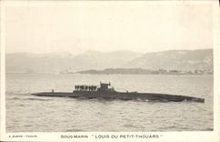VINTAGE POSTCARD Boat Underwater Submarine Louis of Small Thouars