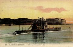 CPA Bateau Sous marin Sous-marin Thon 