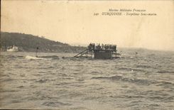 CPA Bateau Sous marin Sous-marin Turquoise 