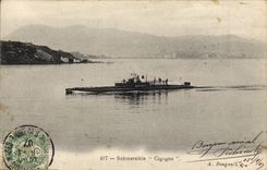 CPA Bateau Sous marin Sous-marin Submersible Cigogne