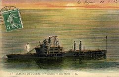 VINTAGE POSTCARD Boat Underwater Submarine Underwater Blower