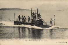 CPA Bateau Sous marin Sous-marin Grondin