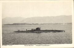 CPA Bateau Sous marin Sous-marin Henri Fournier