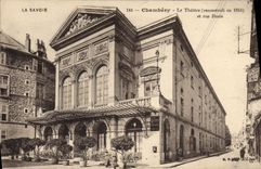 CPA Le Theatre et rue Dueis Chambery 