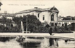 VINTAGE POSTCARD Castres the Theater Seen of the garden of the eveche
