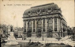 CPA Castres Le Theatre Statue Jacquard