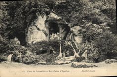 VINTAGE POSTCARD Versailles Les Bains of Apollo